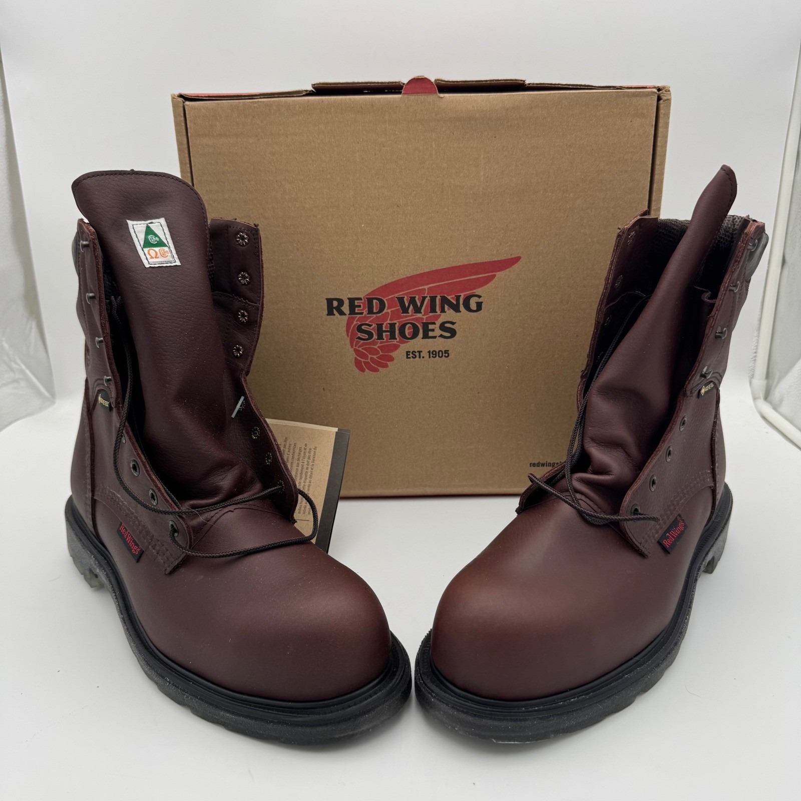 Red Wing Supersole 2.0 Work Boots Mens 12 Brown Steel Toe Gore-Tex 2412 Leather